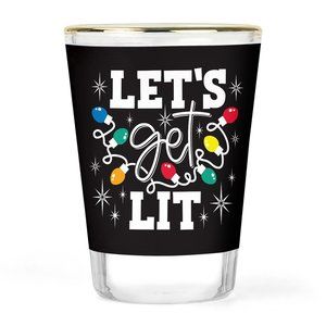 Christmas Shot Glass | Let's Get Lit | Christmas Party Shot Glasses | XMAS Shot